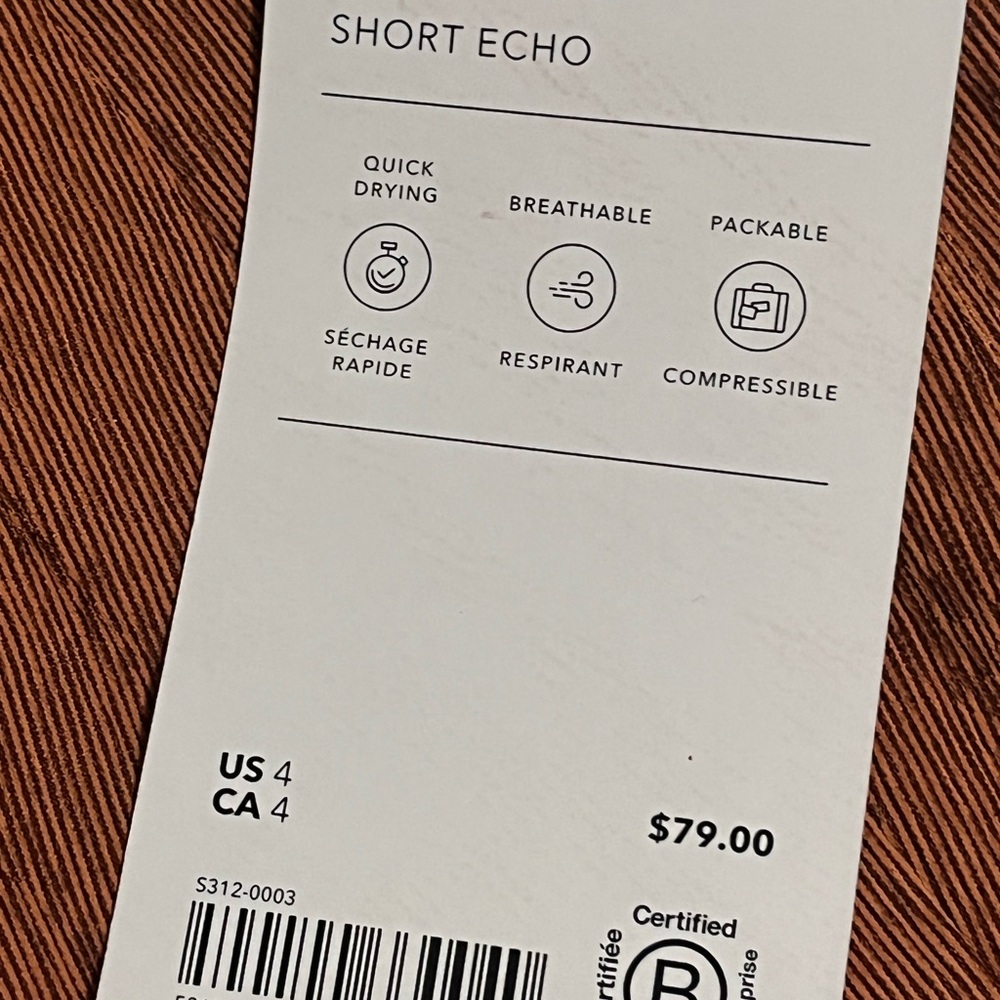 ATHLETA Rust-brown Pull On Zipped Pockets Stretchy Waist Eco Shorts
Size 4 - Picture 7 of 8